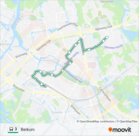 3 Bus Line Map