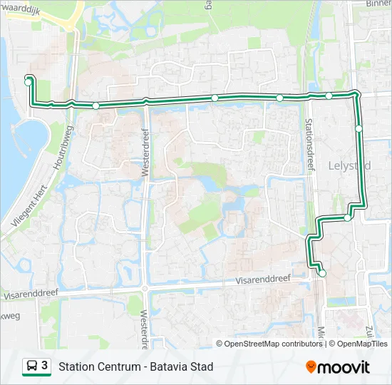 3 Bus Line Map