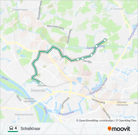 4 Bus Line Map