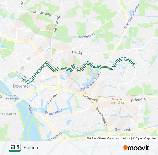 5 Bus Line Map