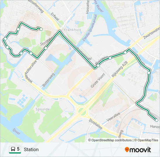 5 Bus Line Map