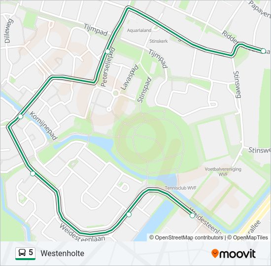 5 Bus Line Map