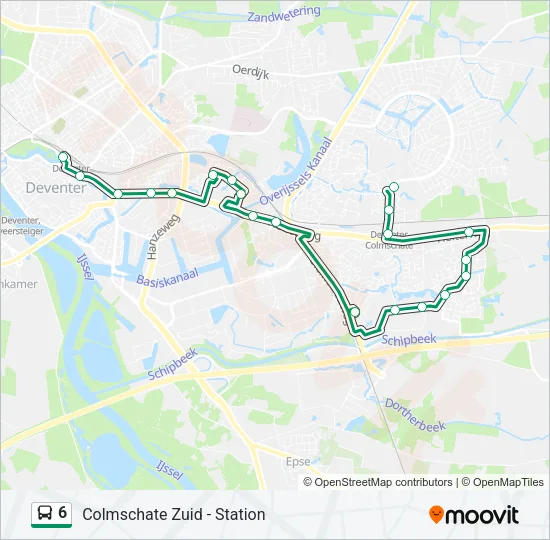 6 Bus Line Map