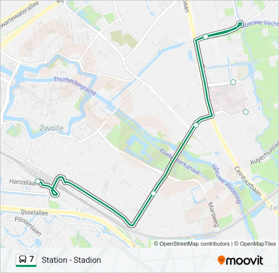 7 Bus Line Map