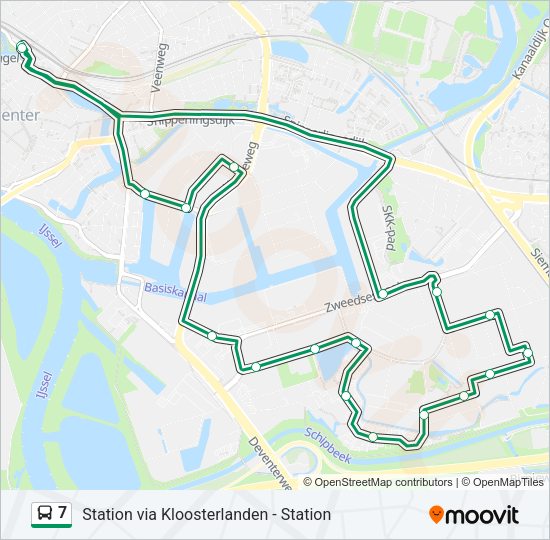 7 Bus Line Map
