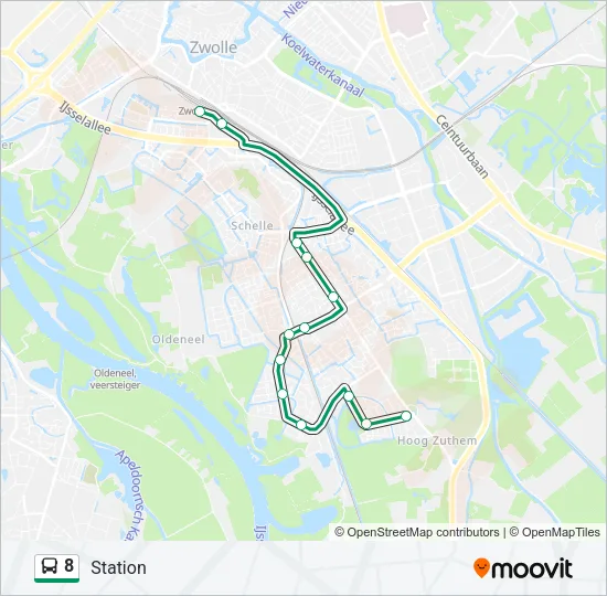 8 Bus Line Map