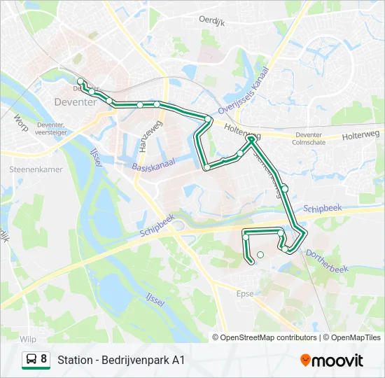 8 Bus Line Map