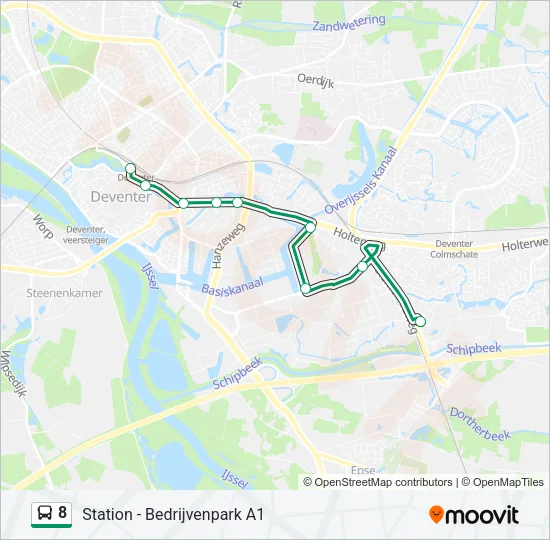 8 Bus Line Map