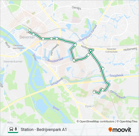 8 Bus Line Map