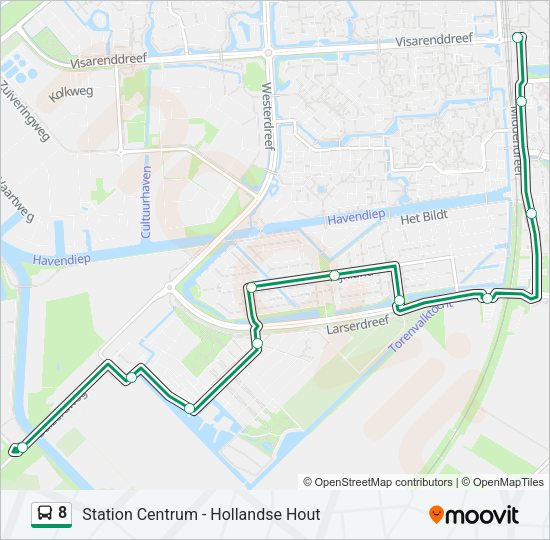 8 Bus Line Map