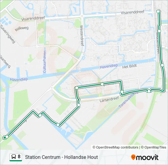 8 Bus Line Map