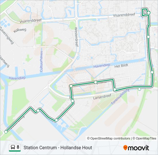8 Bus Line Map