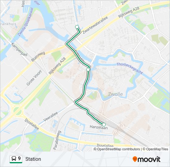 9 Bus Line Map