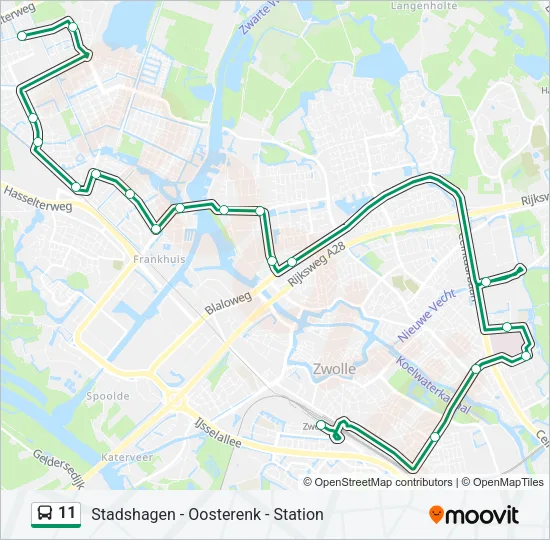 11 Bus Line Map