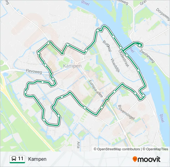 11 Bus Line Map