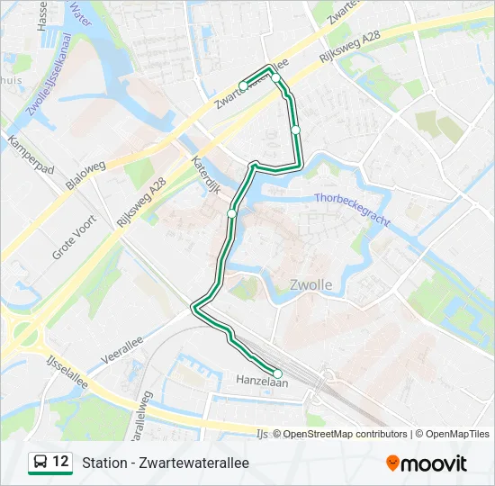 12 Bus Line Map