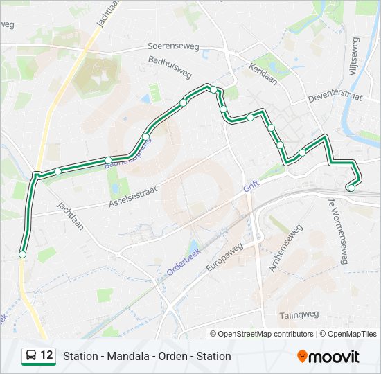12 Bus Line Map