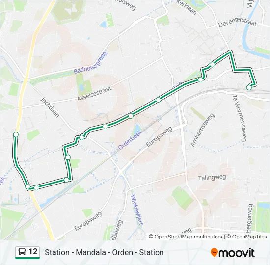 12 Bus Line Map