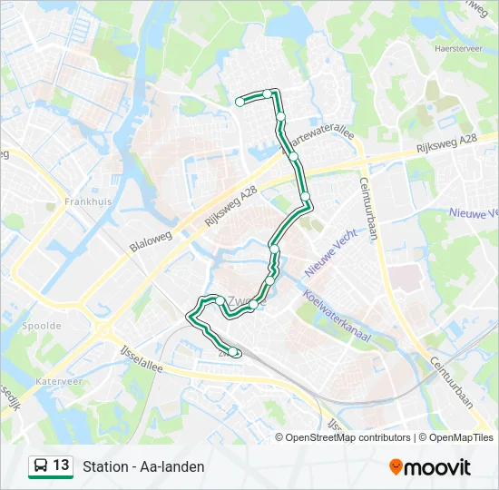 13 Bus Line Map