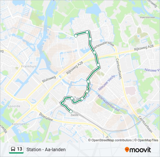 13 Bus Line Map