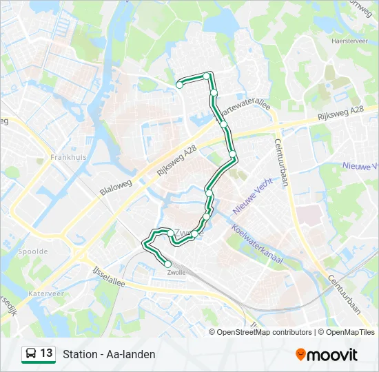 13 Bus Line Map