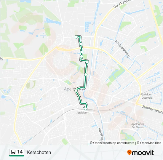 14 Bus Line Map