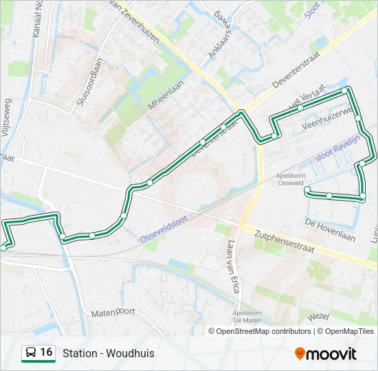 16 Bus Line Map