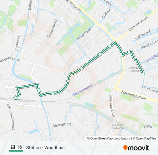 16 Bus Line Map