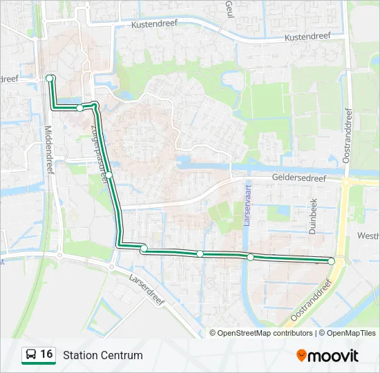 16 Bus Line Map
