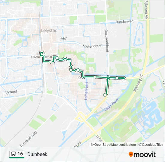 16 Bus Line Map