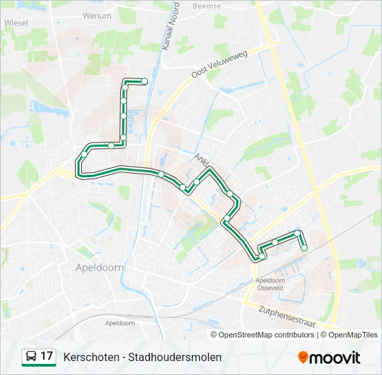 17 Bus Line Map
