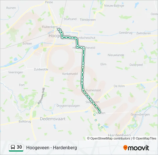 30 Bus Line Map