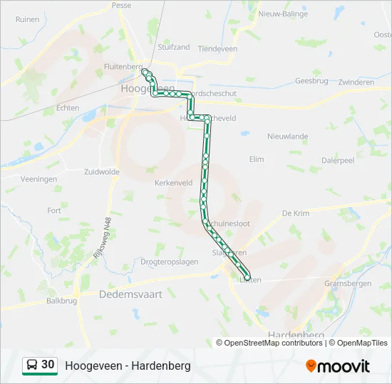 30 Bus Line Map