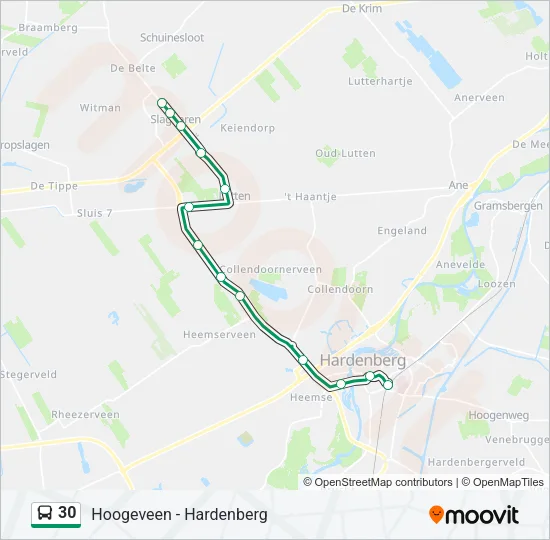 30 Bus Line Map
