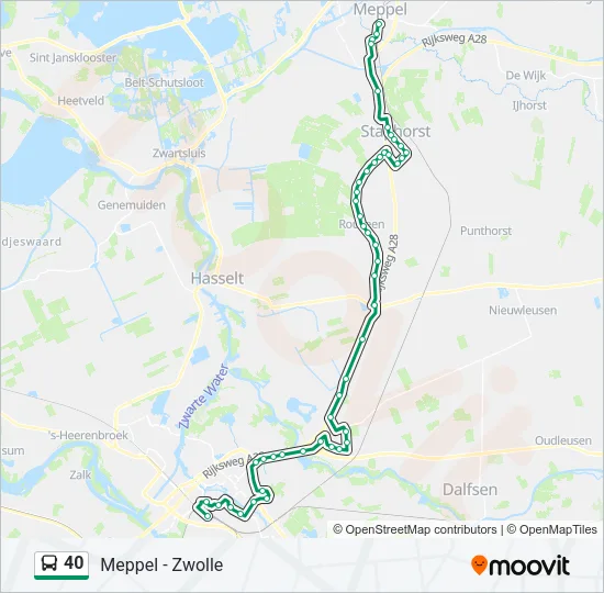 40 Bus Line Map