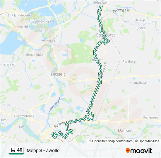 40 Bus Line Map