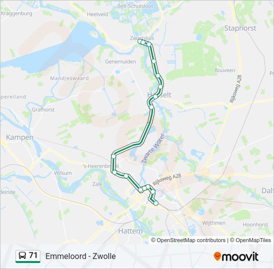 71 Bus Line Map