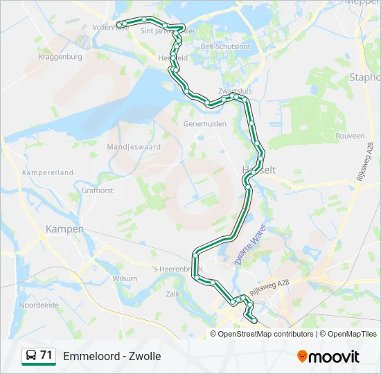 71 Bus Line Map