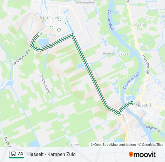 74 Bus Line Map
