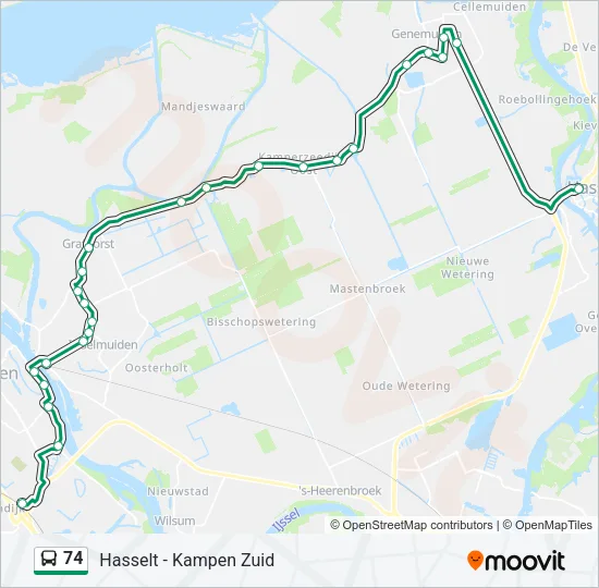 74 Bus Line Map