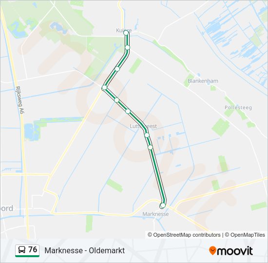 76 Bus Line Map