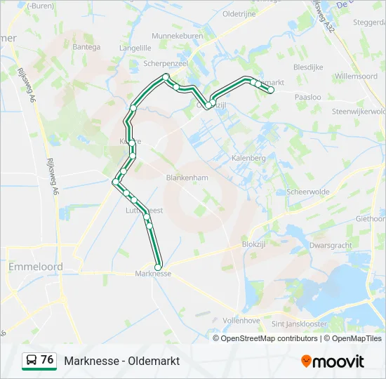 76 Bus Line Map