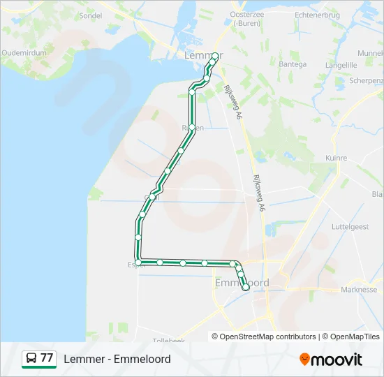 77 Bus Line Map