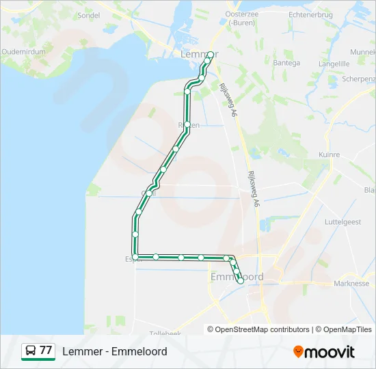 77 Bus Line Map