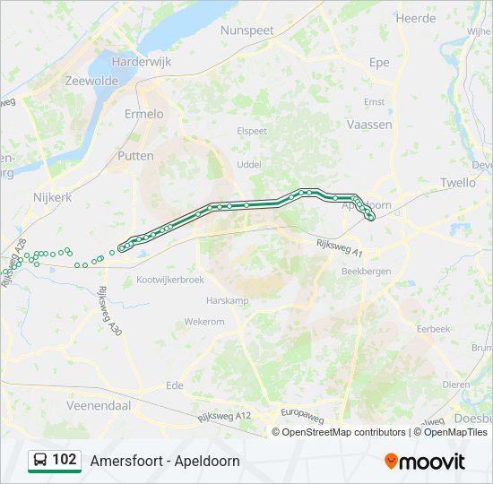 102 Bus Line Map