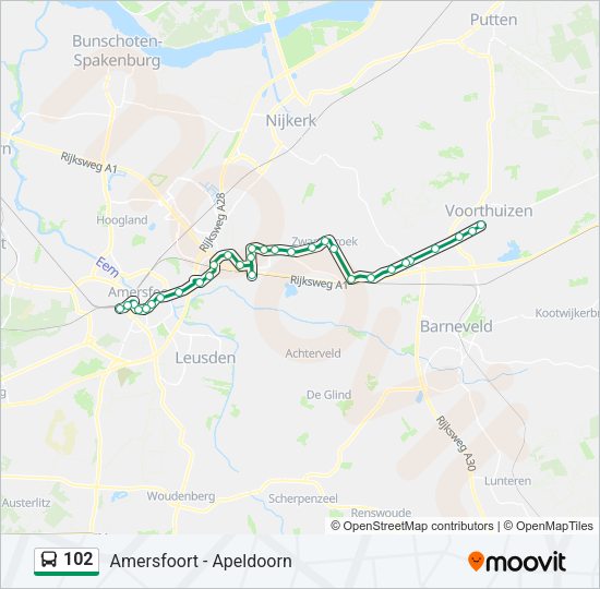 102 Bus Line Map