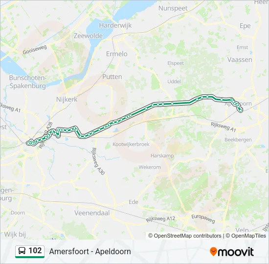 102 Bus Line Map