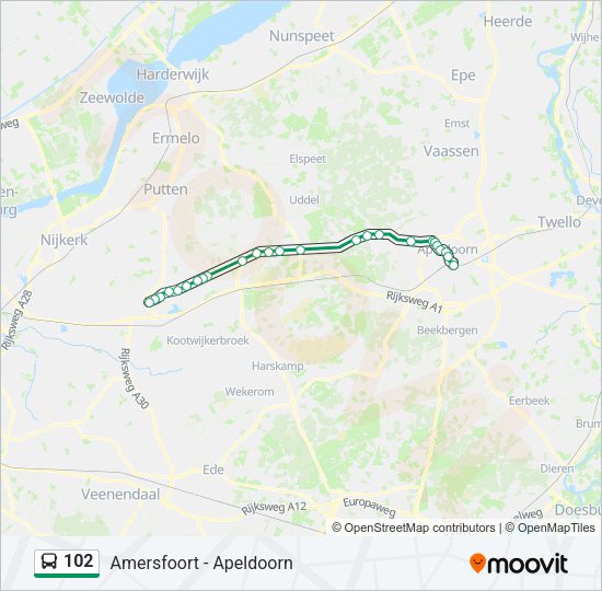 102 Bus Line Map