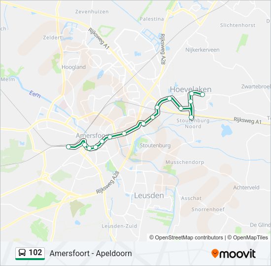 102 Bus Line Map