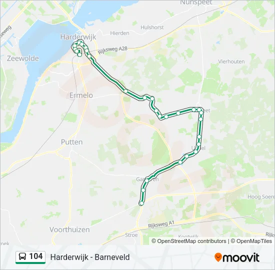 104 Bus Line Map